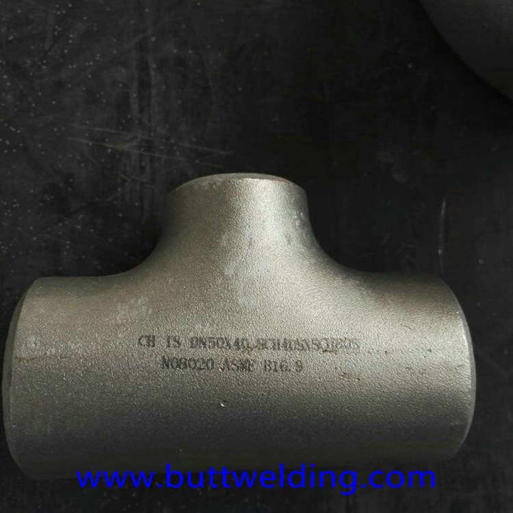 Butt Weiding 1'' STD N08020 ASME B16.9 Nickel Alloy Steel Equal Tee Pipe Fitting