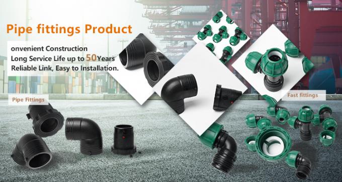 HDPE 똑바른 연결관 4 인치 25mm 맞대기 용접 소켓 용접 Pn16 HDPE 관 이음쇠 4