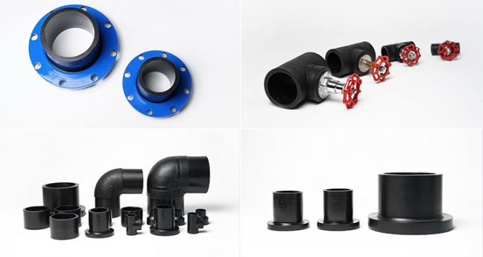 HDPE 똑바른 연결관 4 인치 25mm 맞대기 용접 소켓 용접 Pn16 HDPE 관 이음쇠 5