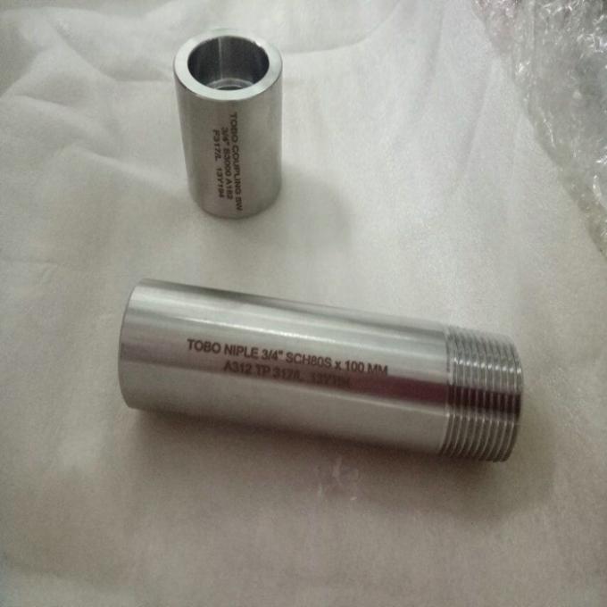 금속 품질 좋은 파이프 핏링 모든 크기의 스레드 남성과 여성 텐퍼 좌석 및 피트 좌석 Bspt/Npt 스테인리스  Nipple 2