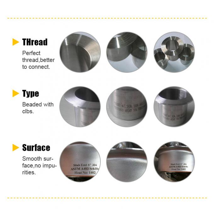 금속 슈퍼 듀플렉스 스테인레스 스틸 랩 합동 스터브 끝 AL-6XN UNS N08367 스터브 끝 1