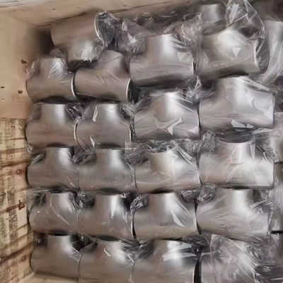 Duplex Stainless Steel 2205 Equal Tee ANSI B16.9 Butt Weld Fitting High Strength Anti-Corrosion