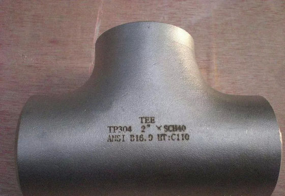 Marine Offshore Grade High Pressure Stainless Steel Butt Weld Tee 2500lbs SCH80S 316L