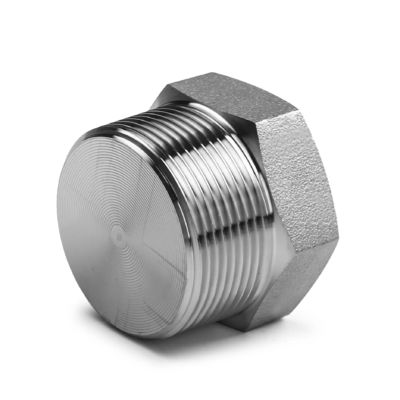 Plug Threaded Fitting Forged Pipe Fitting NPS 1/2", G1/4" Class A182 F304/F316,  ASME B16.11