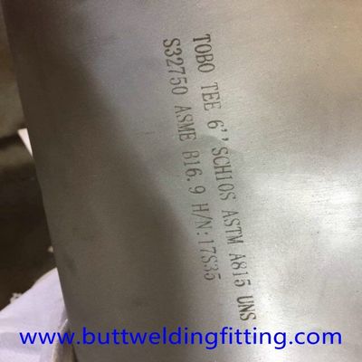 6" Sch10S ASTM A815 UNS S32750 Stainless Steel Tee ASME B16.9