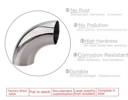 Fast Delivery of Stainless Steel Elbows 10-100 Days Depending on Quantity