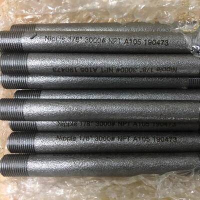 NIPPLE, ASTM A53 GR B, SCH.80, PE/TE, 100 MM